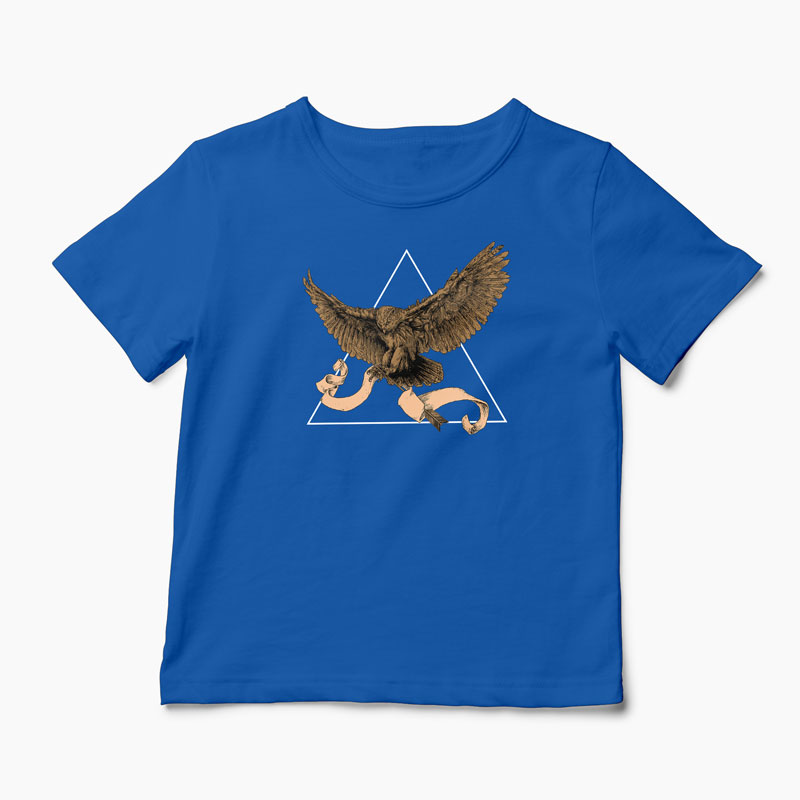 Tricou Bufniță - Copii-Albastru Regal
